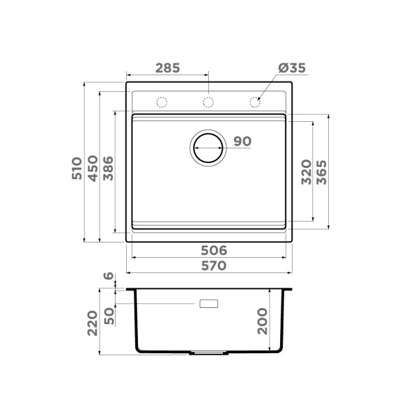 Кухонная мойка Omoikiri Kitagawa 57-AZ Artceramic/azur blue 4993300