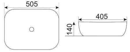 Раковина накладная CeramaLux K397D9