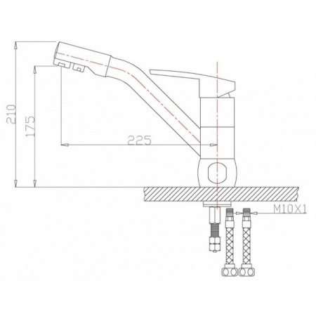 Смеситель для мойки ZorG ZR 400 KF-12 BLACK