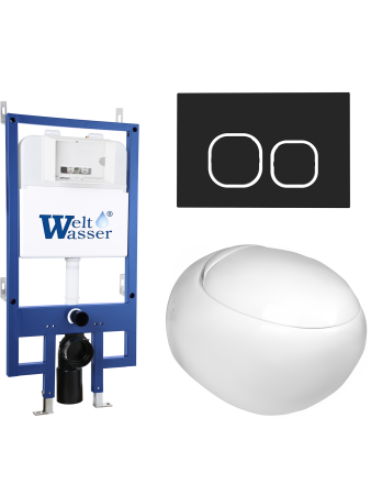 Комплект инсталляции с унитазом Weltwasser BAMBERG 545 + JECKENBACH 004 GL-WT + BAMBERG BL