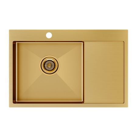 Мойка Paulmark KRONER 78F PM217851-BGL 510х780х200 мм, нержавеющая сталь, брашированное золото