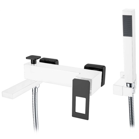 Смеситель Boheme Q 143-WB для ванны с душем, white black