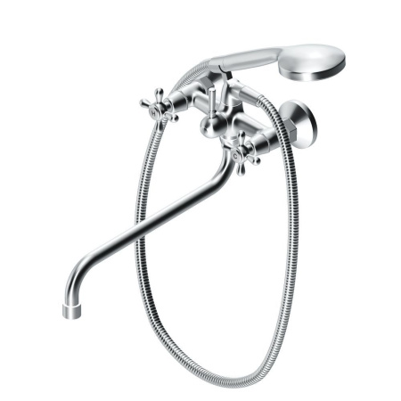 D6095000 Vintage двухзахватный Смеситель для ванны и душа AM.PM с универсальным изливом и душевым набором