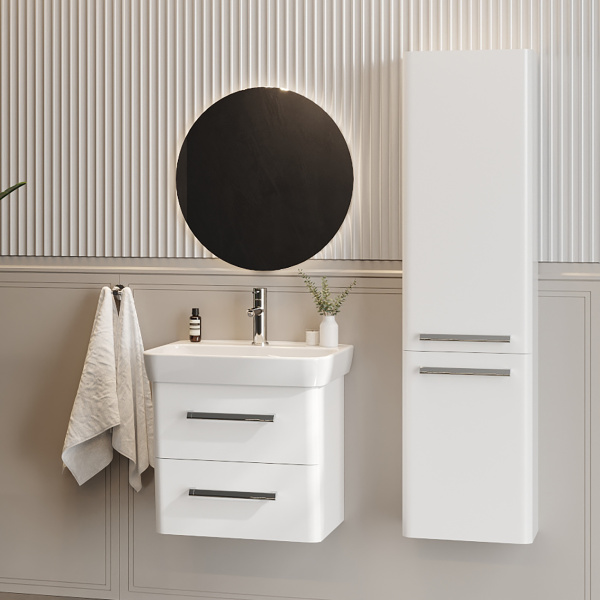 Тумба под умывальник Belux подвесная Портленд 60-02 Белый глянцевый