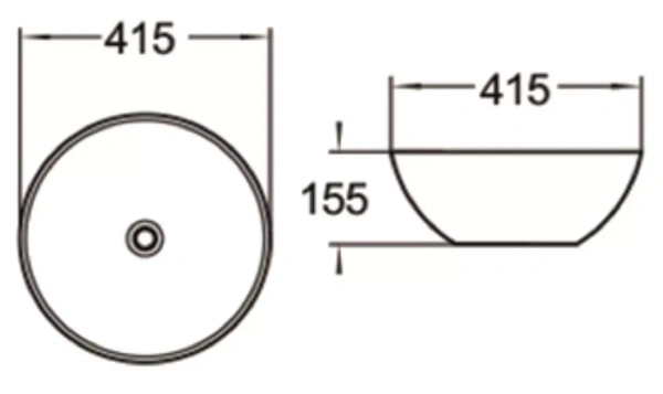 Раковина SantiLine SL-1039 42х42 белая