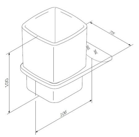 Стеклянный стакан AM.PM Inspire 2.0 A50A34300 с настенным держателем