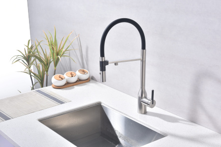 Смеситель для кухни Paulmark MAGNETO ONE Ma213188-BS, брашированная сталь