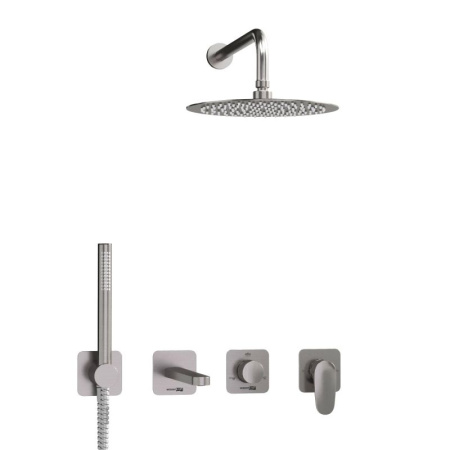 A1451.273.274.097.121.275.100.276 Встраиваемый комплект для ванны WasserKRAFT с верхней душевой насадкой, лейкой