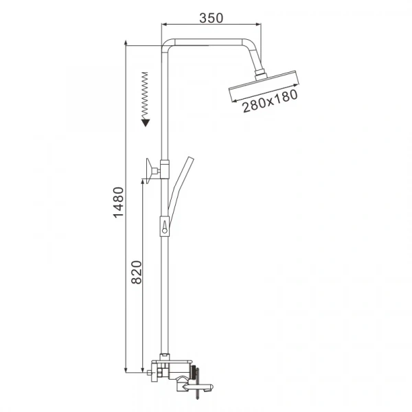 Душевая система Rose R2536F