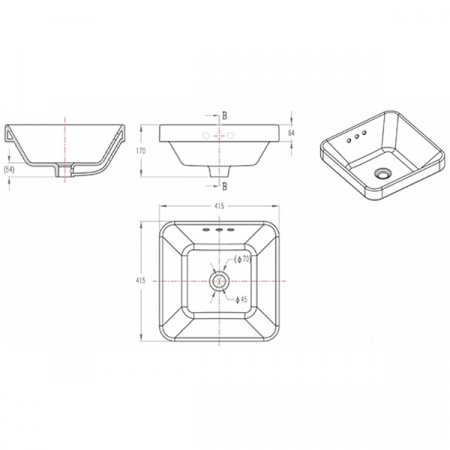 Умывальник Bravat C22327W-ENG