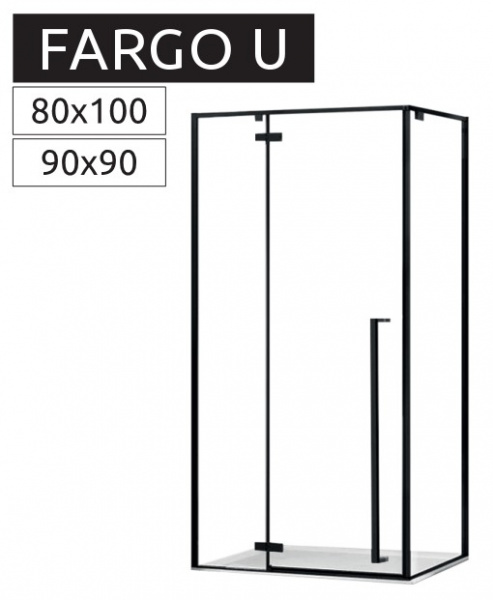 Душевой уголок Rea Fargo Black 80x100 K6950