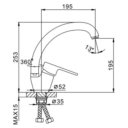 Смеситель для мойки Frap F4130-4