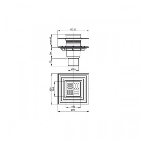 Душевой трап AlcaPlast APV4344