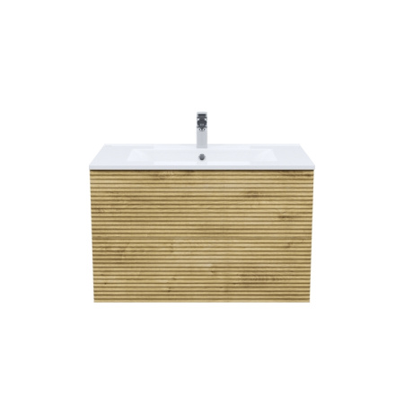 Тумба с умывальником IDDIS Bild подвесная, 80 см, дуб светлый (BIL80V0i95K)