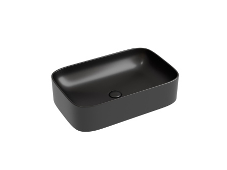 Умывальник чаша накладная прямоугольная Ceramicanova Element 605*380*122мм, черный матовый, CN6053MB