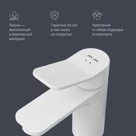 F85A02133 X-Joy Смеситель для умывальника AM.PM, белый.