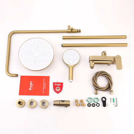 Душевая система Raglo R03.24.03, сатин золотой