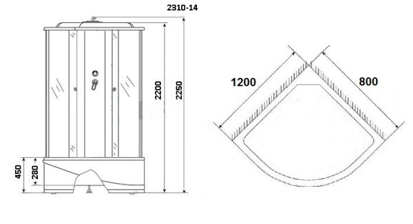 Душевая кабина Niagara Classic NG-2310-14R, 23101424R