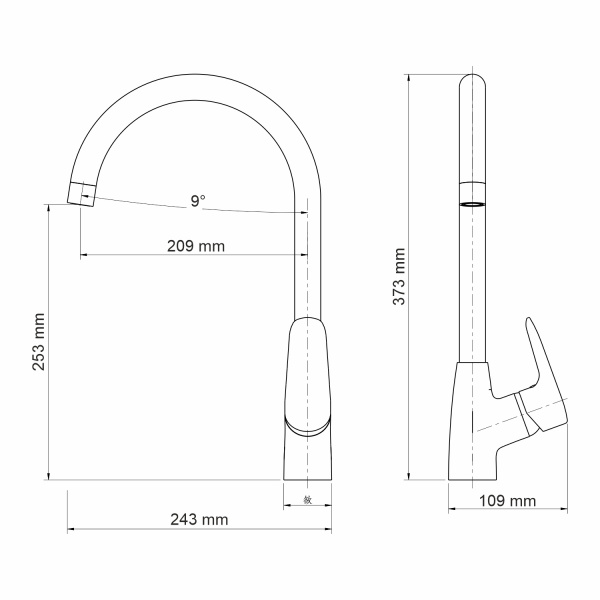 Смеситель для мойки Wasserkraft Vils 5607