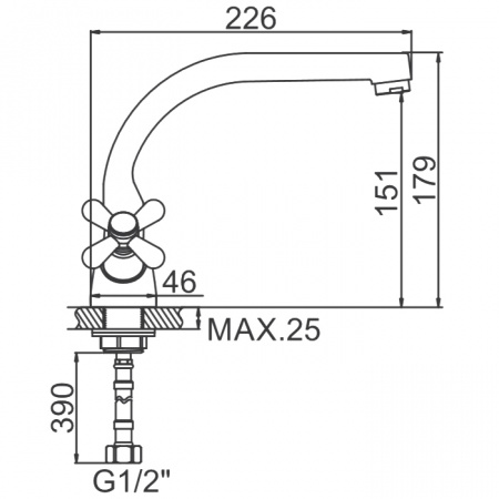 Смеситель для мойки Ledeme H18 L5818-2