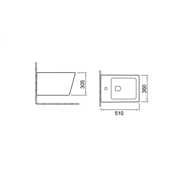 Биде подвесное Vincea Q-Line VB1-12, цвет белый