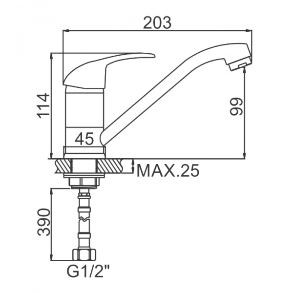 Смеситель для мойки Ledeme H15 L4515-2