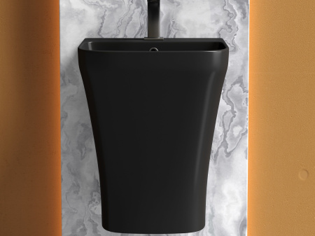 Раковина моноблок подвесная Ceramicanova DION, черный матовый, CN6067MB