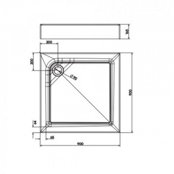 Душевой поддон Kolo First XBK1690000 90x90 см