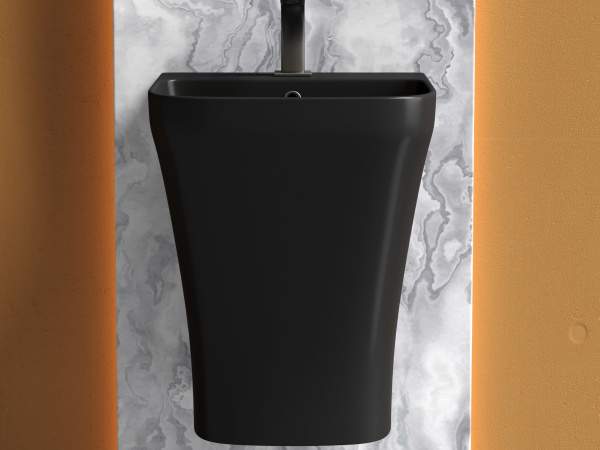 Раковина моноблок подвесная Ceramicanova DION, черный матовый, CN6067MB