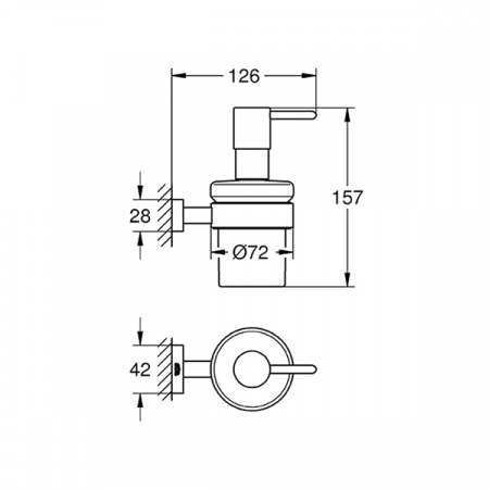 Дозатор для мыла Grohe Essentials Cube 40756001