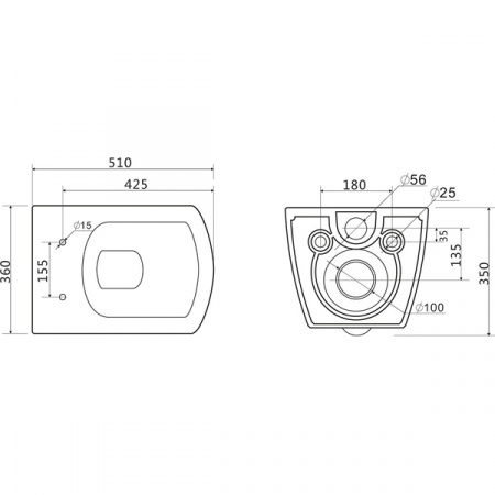 Унитаз подвесной BelBagno Carina BB514CHR