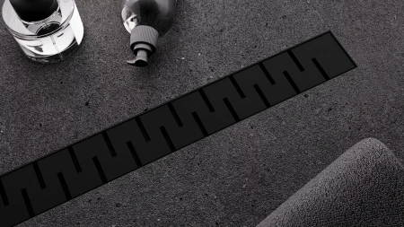 Душевой лоток Veconi Stesso Line Black 400
