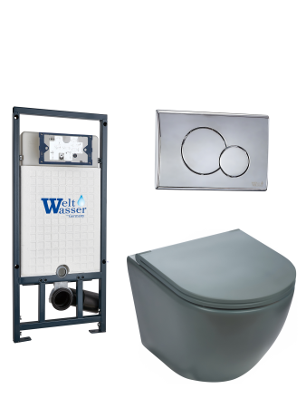 Комплект инсталляции с унитазом Weltwasser MARBERG 507 + MERZBACH 041 MT-GR + MAR 507 RD