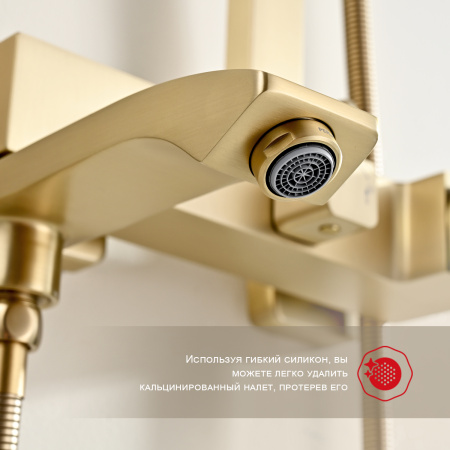 Душевая система Raglo R01.24.03, сатин золотой