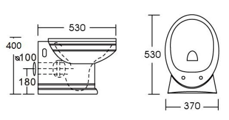 Унитаз приставной Ceramalux 4287