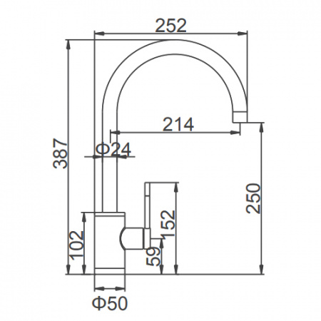 Смеситель для мойки Ledeme L74013