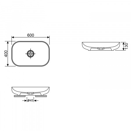 Накладная раковина Wellsee Croquis 150305000