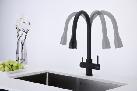 Смеситель для кухни Paulmark LANGE La214212-401, антрацит