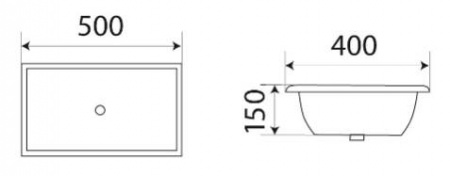Раковина врезная CeramaLux 542A