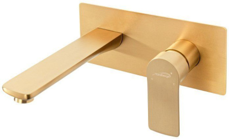 Смеситель встраиваемый для раковины Hansberge H699 Золото матовый