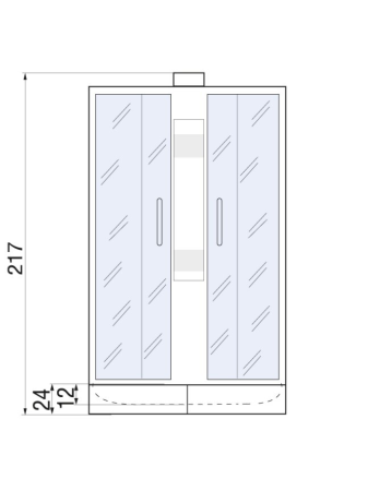 Душевая кабина River LENA Б/К 90/24 MT 900х900х2170мм