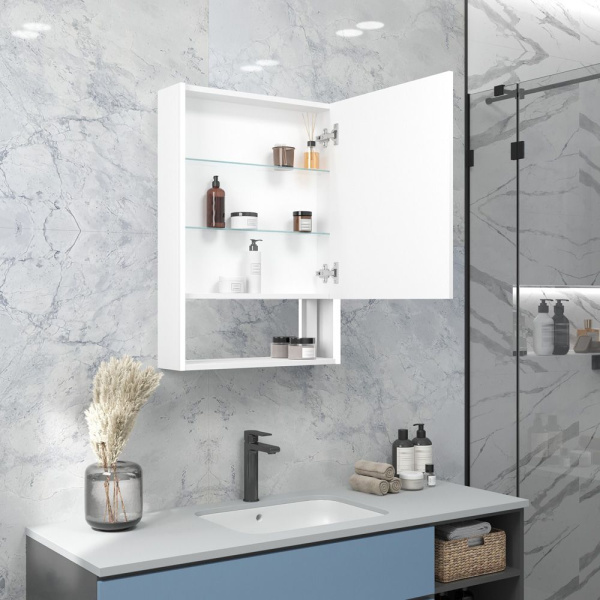 Зеркало-шкаф Reflexion Box White LED 600х800 RF2422WH