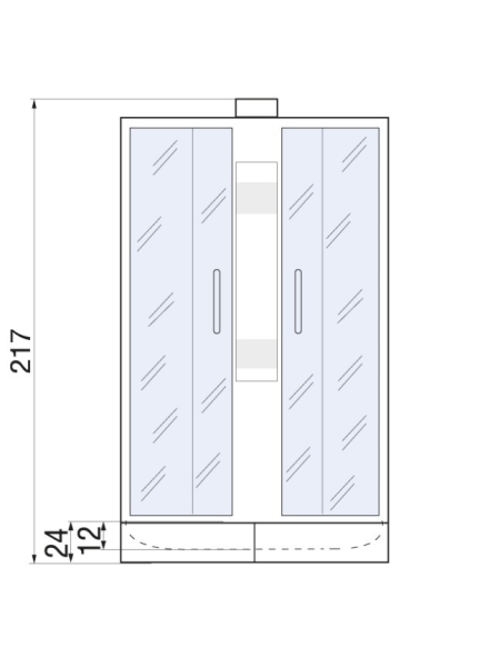 Душевая кабина River LENA Б/К 90/24 MT 900х900х2170мм