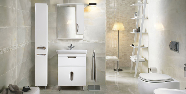 Тумба под умывальник Belux Венеция-Милан Н 55-01 Белый глянцевый