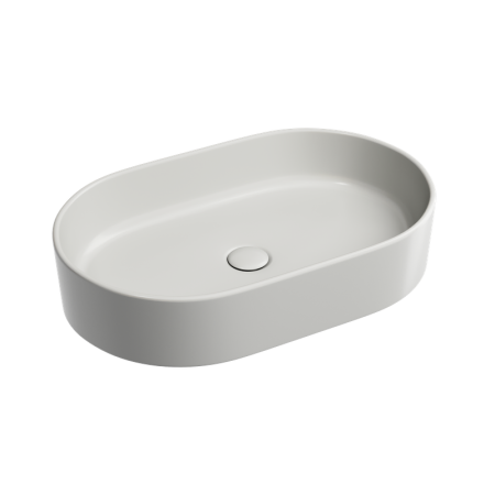 Умывальник чаша накладная овальная Ceramicanova Element 608*385*122мм, Серый матовый, CN6048MSG