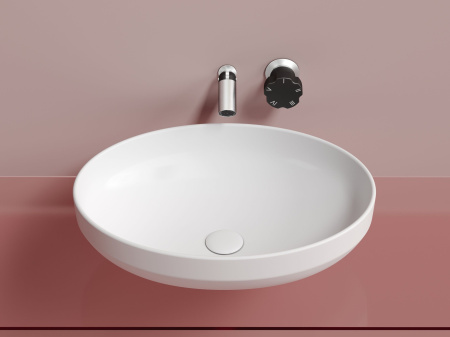 Умывальник чаша накладная овальная Ceramicanova Element 502*363*145мм, белый матовый, CN6056MW