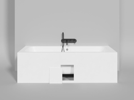 Ванна встраиваемая Salini ORLANDA AXIS 190x80, S-Stone, матовый белый 103221M