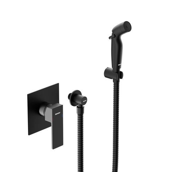 537510300 Gala Смеситель Damixa монтируемый в стену с гигиеническим душем, черный