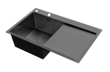Кухонная мойка Roxen Vespa 78 PVD (графит) левосторонняя