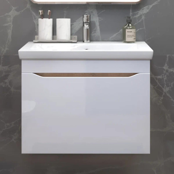 Тумба под раковину подвесная VIGO Grani 165 дуб золотой, 70 см